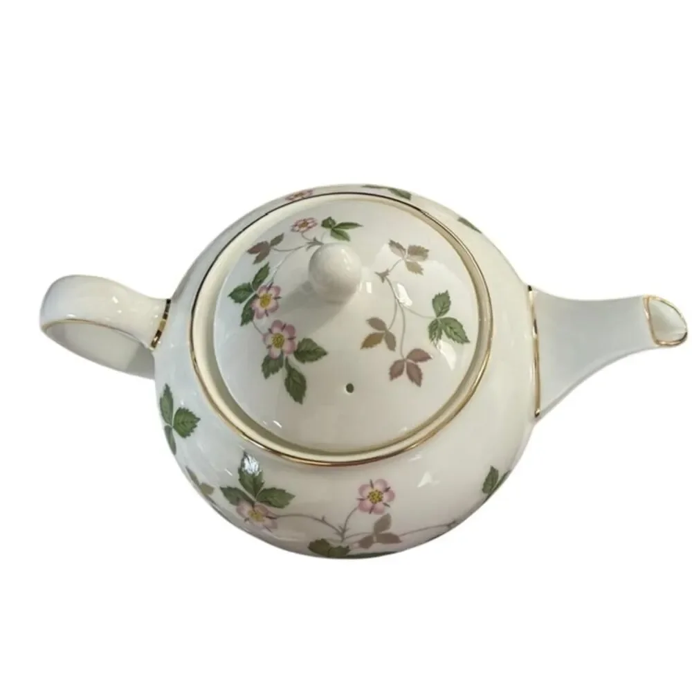 Wedgwood Wild Strawberry Large Teapot - Fine Bone China - England